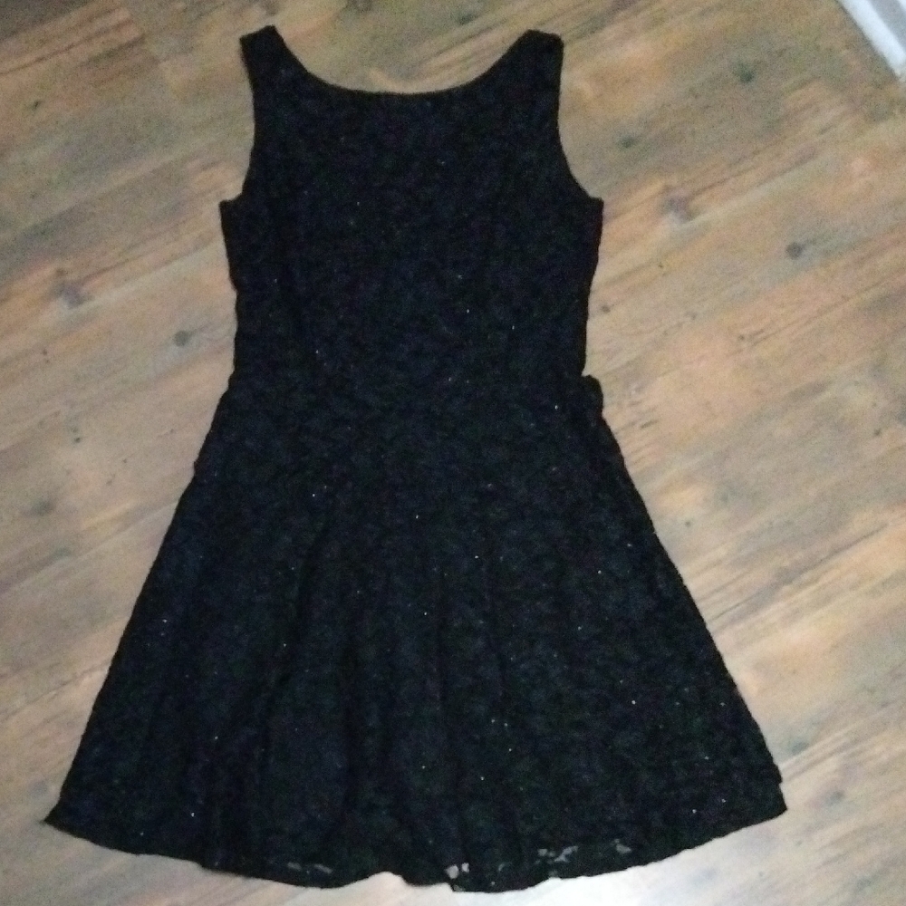 Speechless Black Textured Mini Dress
